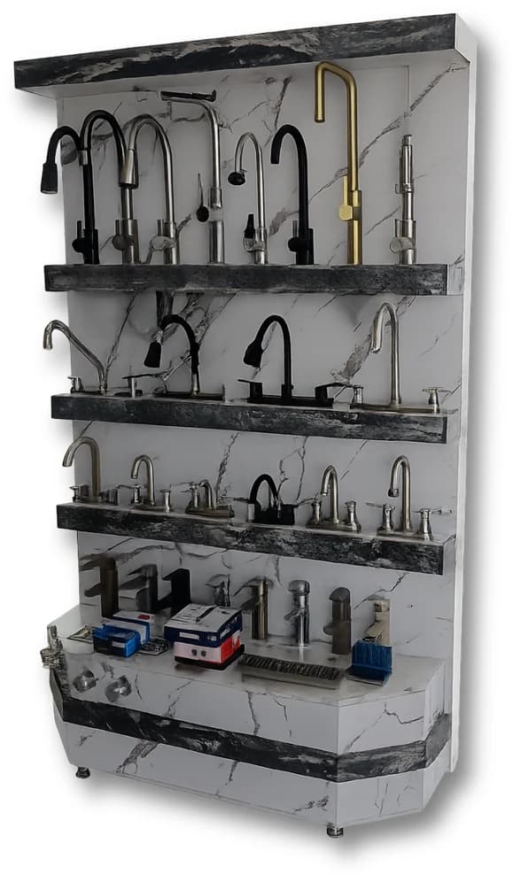 Exhibidor de pared grifería