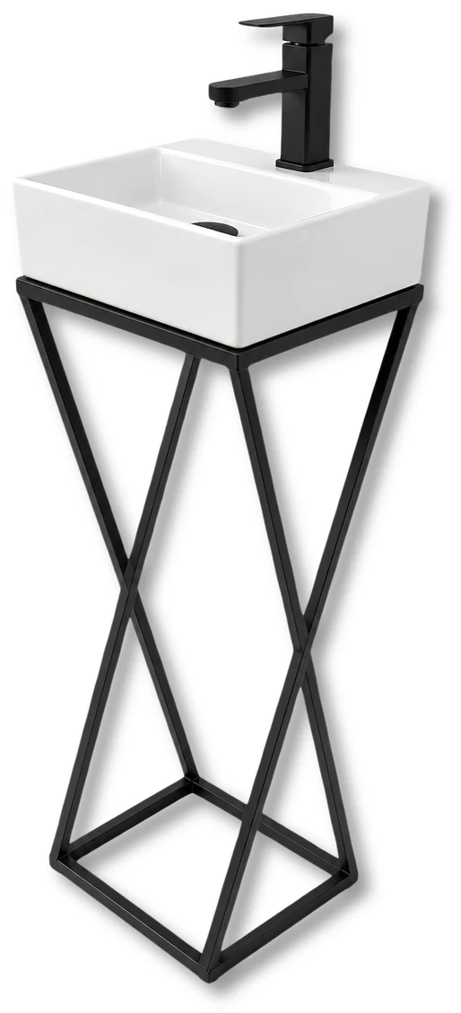 Set mueble de baño de piso metálico