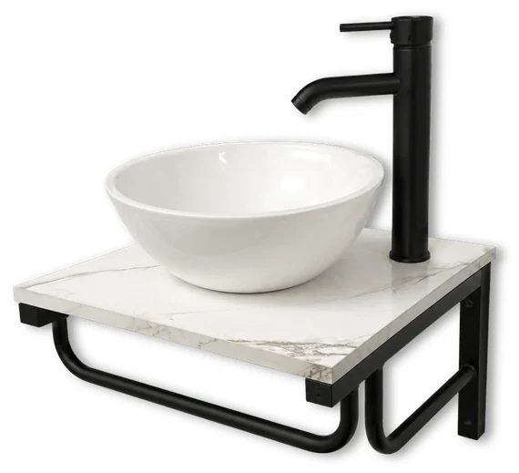 Set mueble de baño flotante metálico
