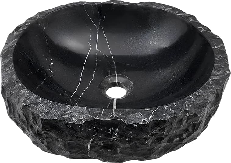 Ovalin de mármol raya blanca